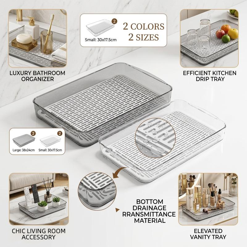 Meal Prep Organizer - Égouttoir à vaisselle rectangulaire double couche