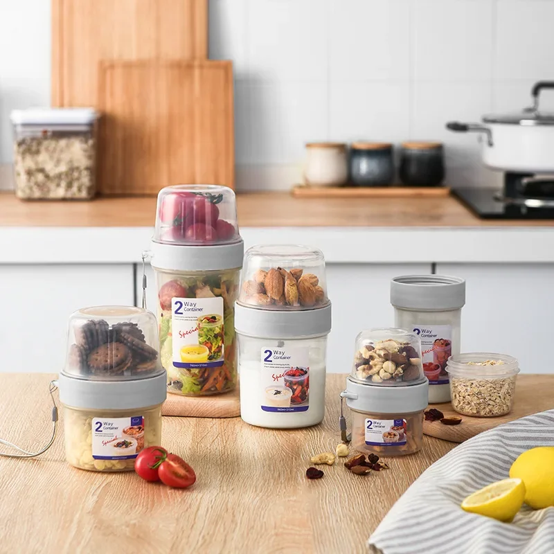 Meal Prep Jar - Petit déjeuner avoine céréales noix yaourt