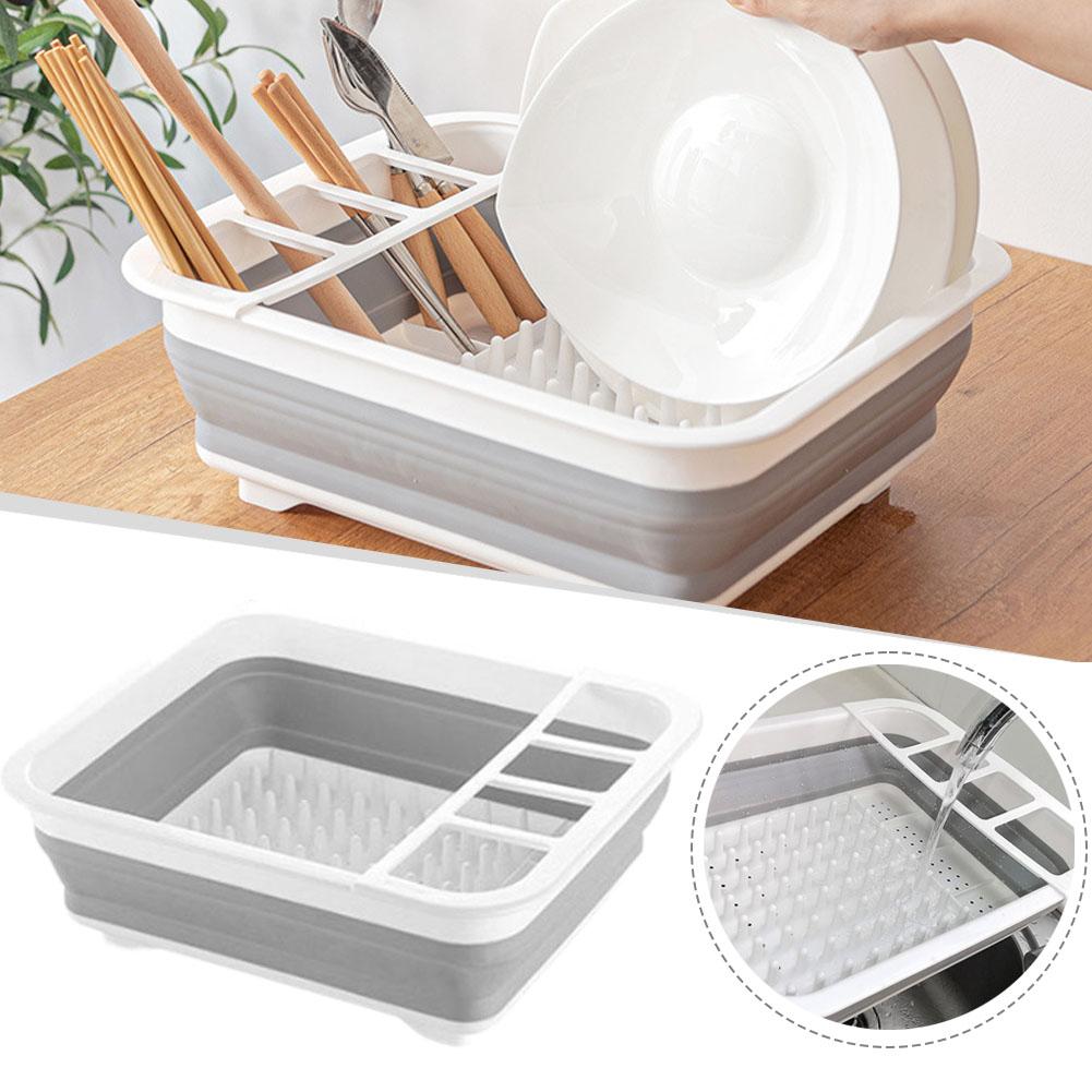 Meal Prep Organizer - Égouttoir à vaisselle pliable, support de