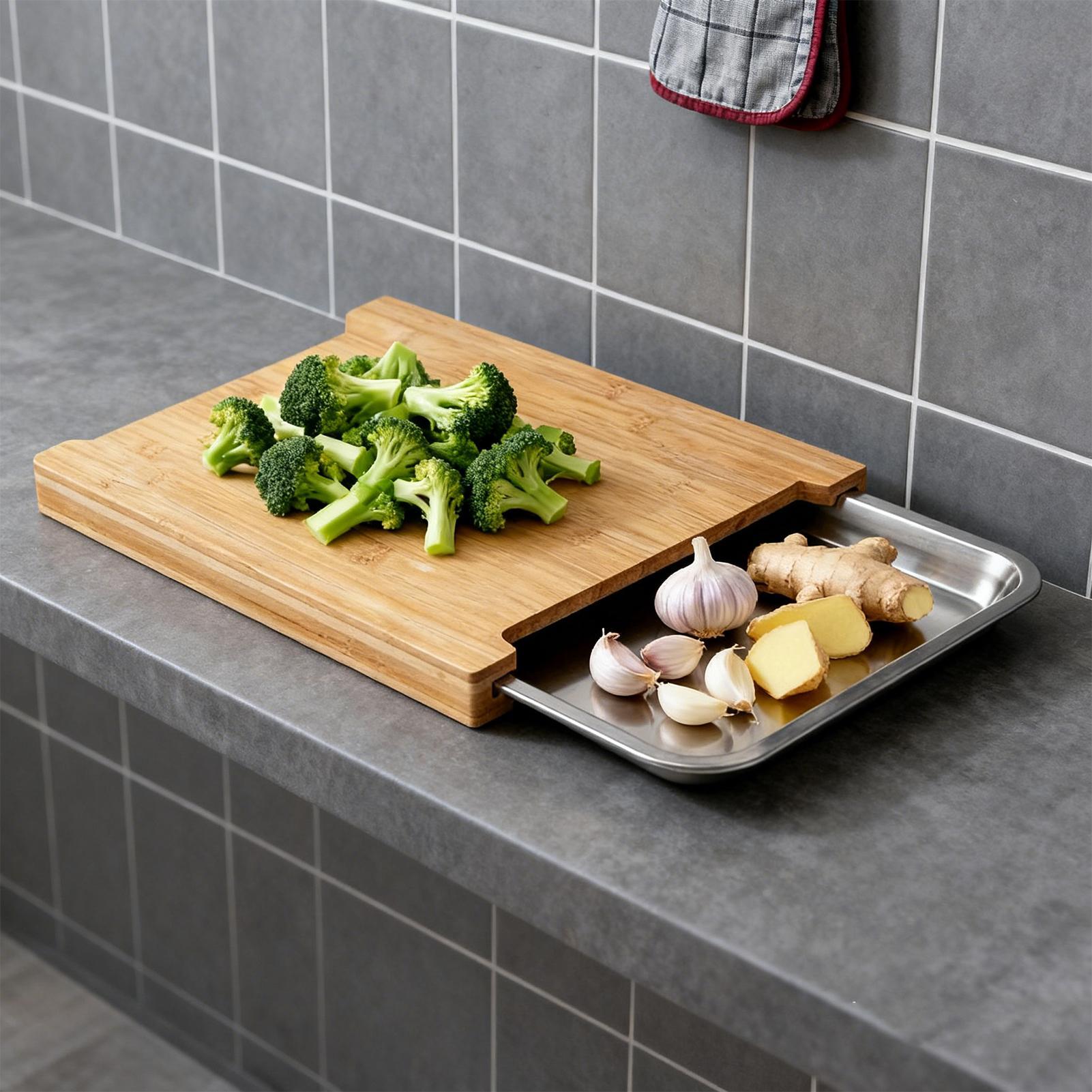 Meal Prep For Cutting - Planche à découper en bois antidérapante