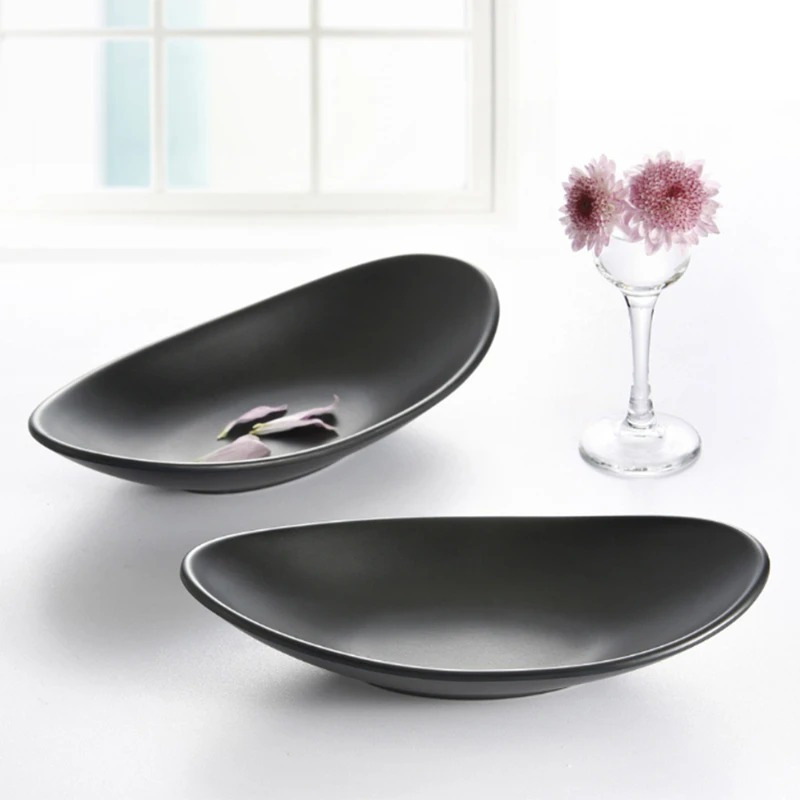 Meal Prep Organizer - Ovale noir anneau plat bijoux plateau