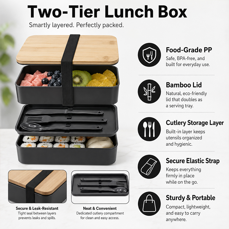 Boîte à bento japonaise double - Meal Prep Japanese Food avis et prix