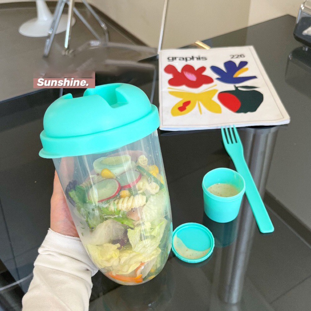 Shaker à salade portable blanc - Meal Prep Jar avis et prix