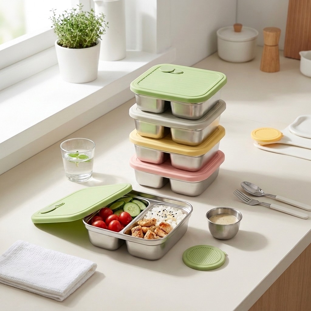 Boîte à lunch bento en acier i - Meal Prep Meal Ideas avis et prix