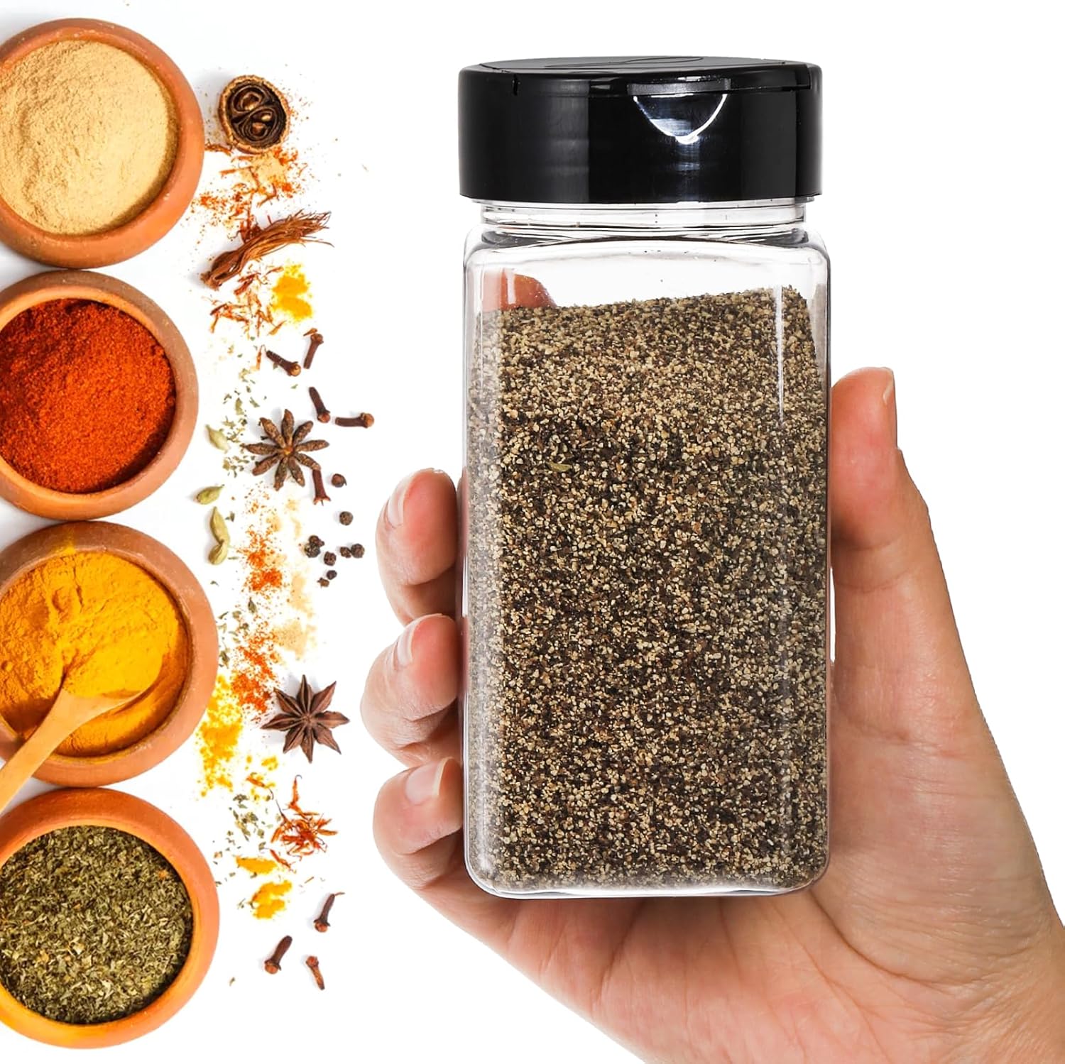 Grands pots à épices carrés en - Meal Prep Jar avis et prix