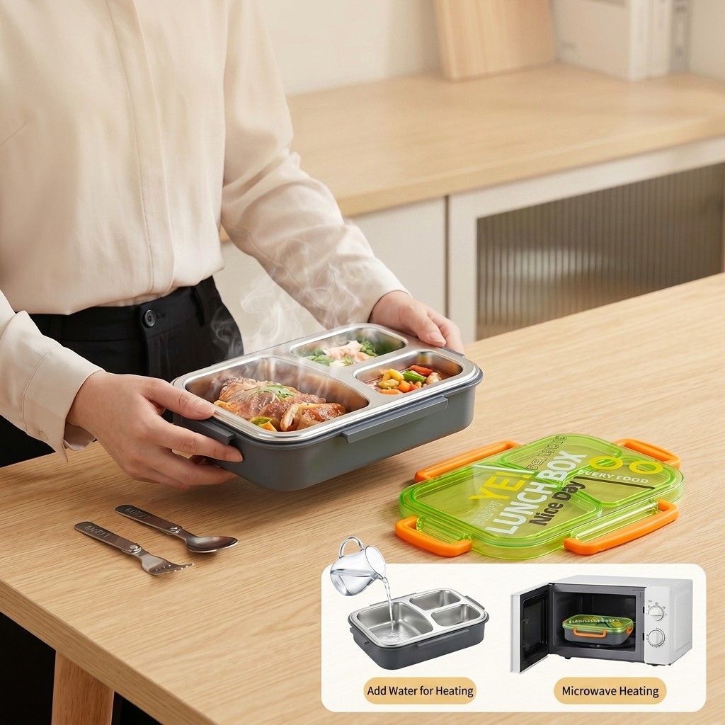 Boîte à lunch bento en acier i - Meal Prep Meal Ideas avis et prix