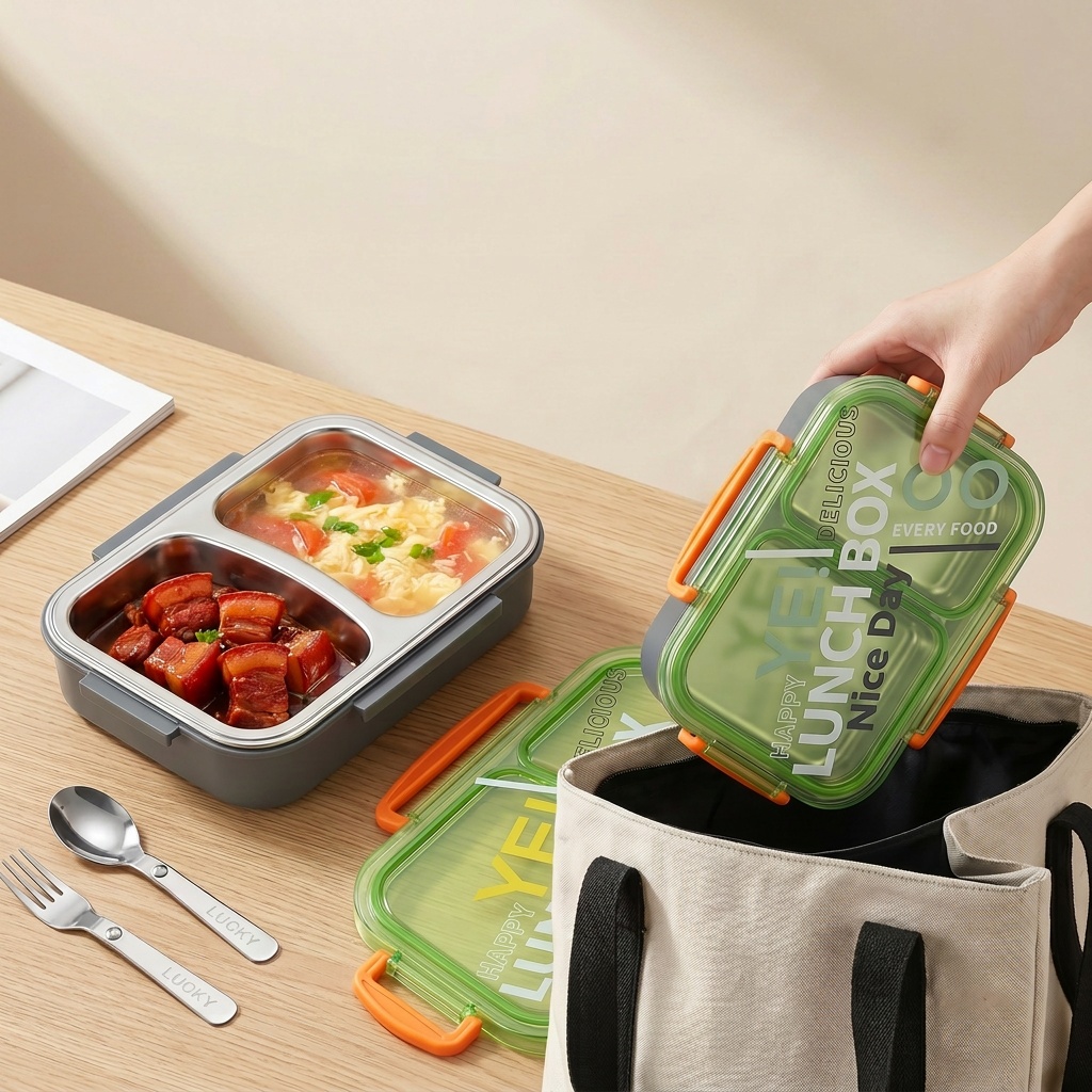Boîte à lunch bento en acier i - Meal Prep Meal Ideas avis et prix